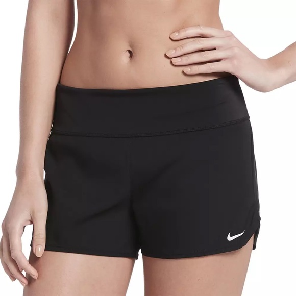 Nike Women's Solid Element Swim Board Shorts - Picture 1 of 7